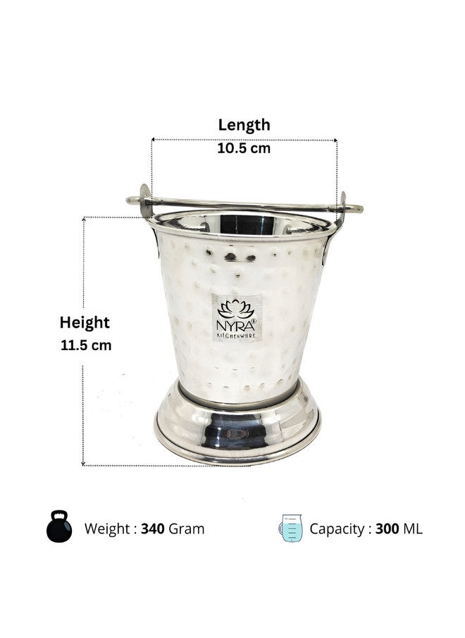 Nyra Kitchenware دلو تقديم صغير بتصميم مطروق من الفولاذ المقاوم للصدأ - 300 مل - Image 5